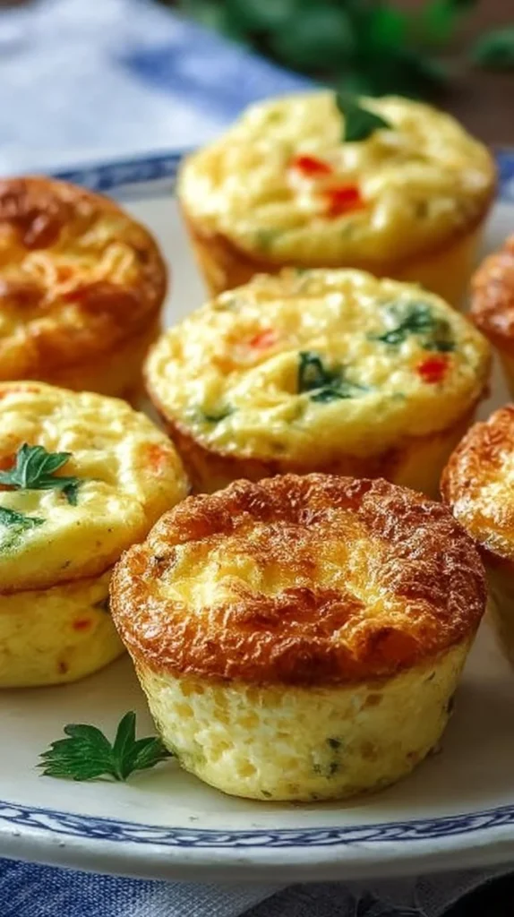 Delicious cottage cheese egg bites served on a plate