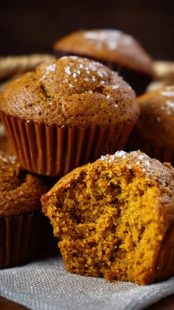 Deliciously moist pumpkin muffins with a warm, spiced aroma