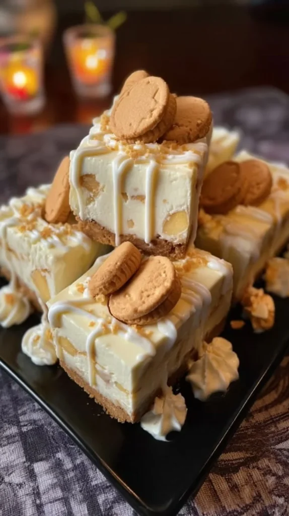 Delicious homemade Banana Pudding Cheesecake with banana slices and whipped cream