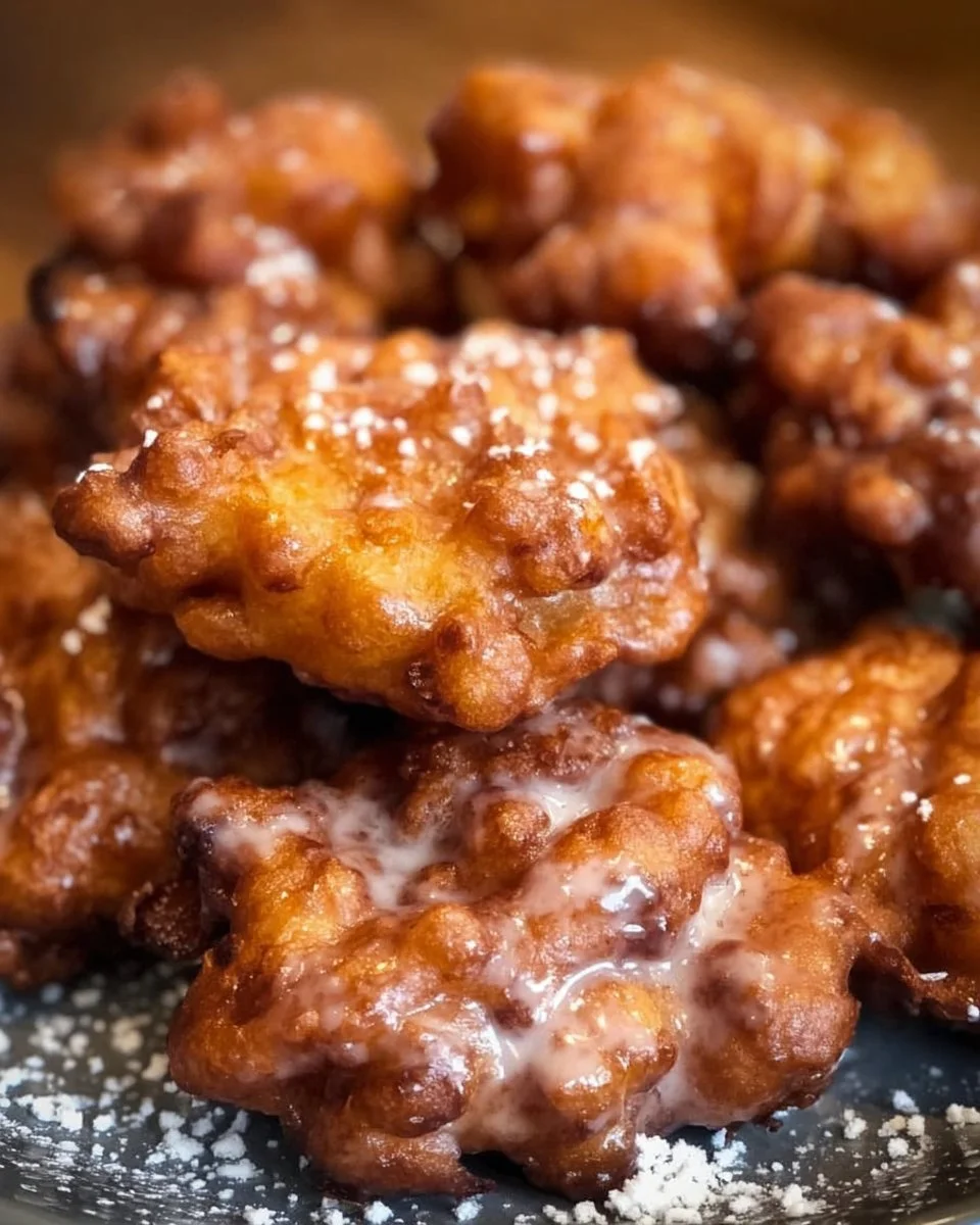 Delicious homemade apple fritters with cinnamon sugar coating