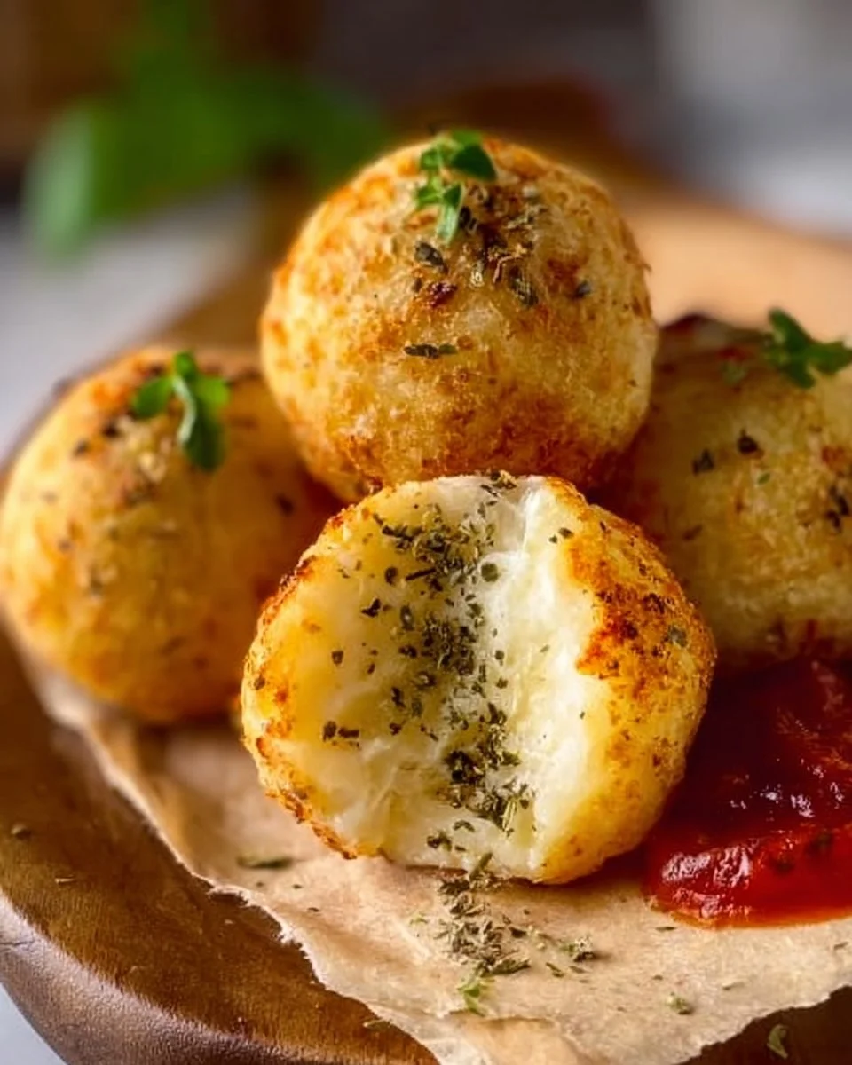 Delicious homemade cheese bombs with gooey cheese filling.
