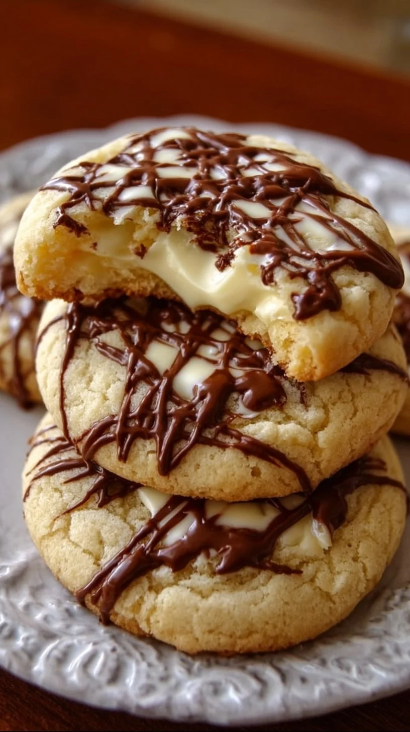 Plate of delicious homemade cheesecake cookies with a creamy texture.