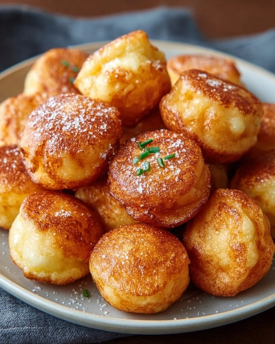 Delicious breakfast pancake poppers served on a plate