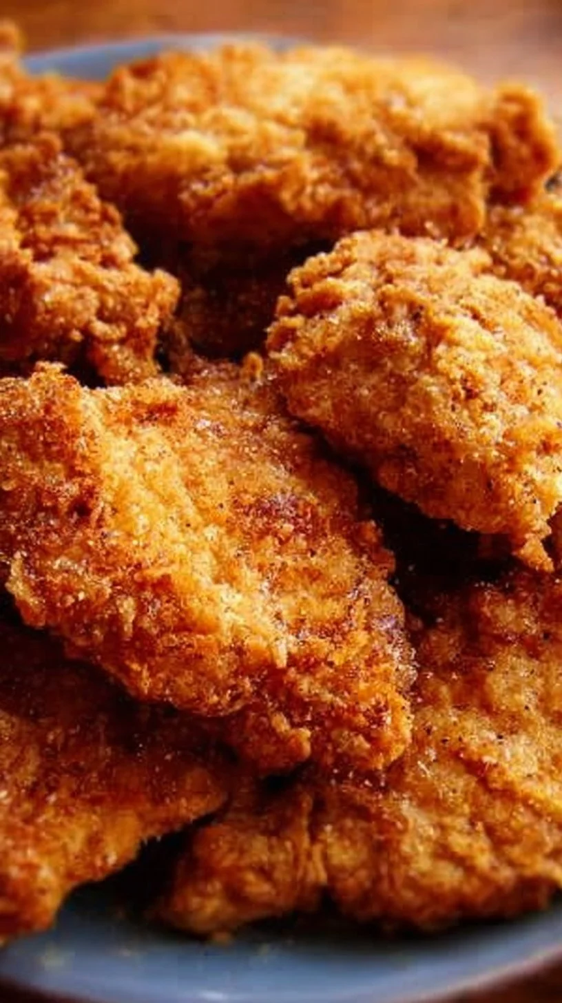 Delicious buttermilk oven fried chicken, crispy on the outside and juicy inside.