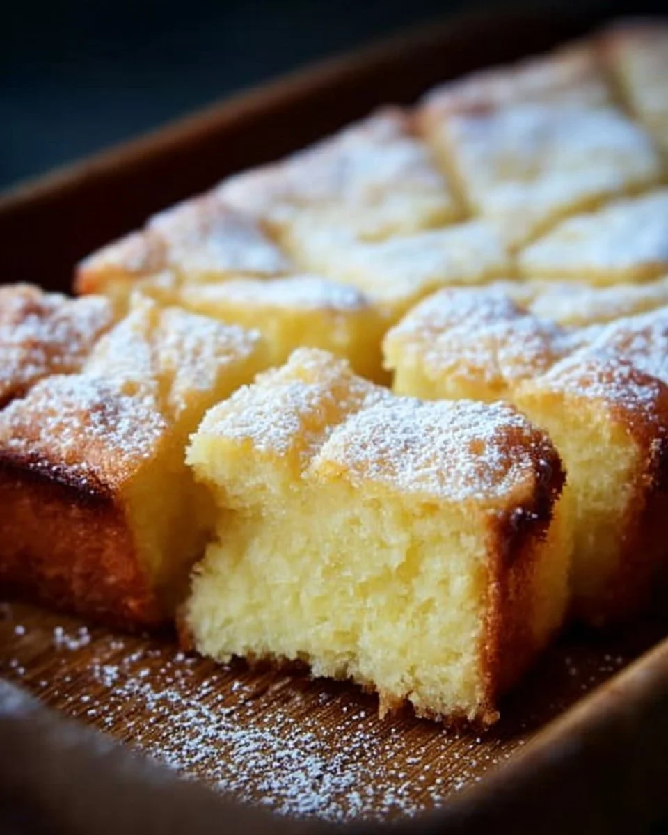 Classic French Butter Cake topped with fresh berries on a white plate