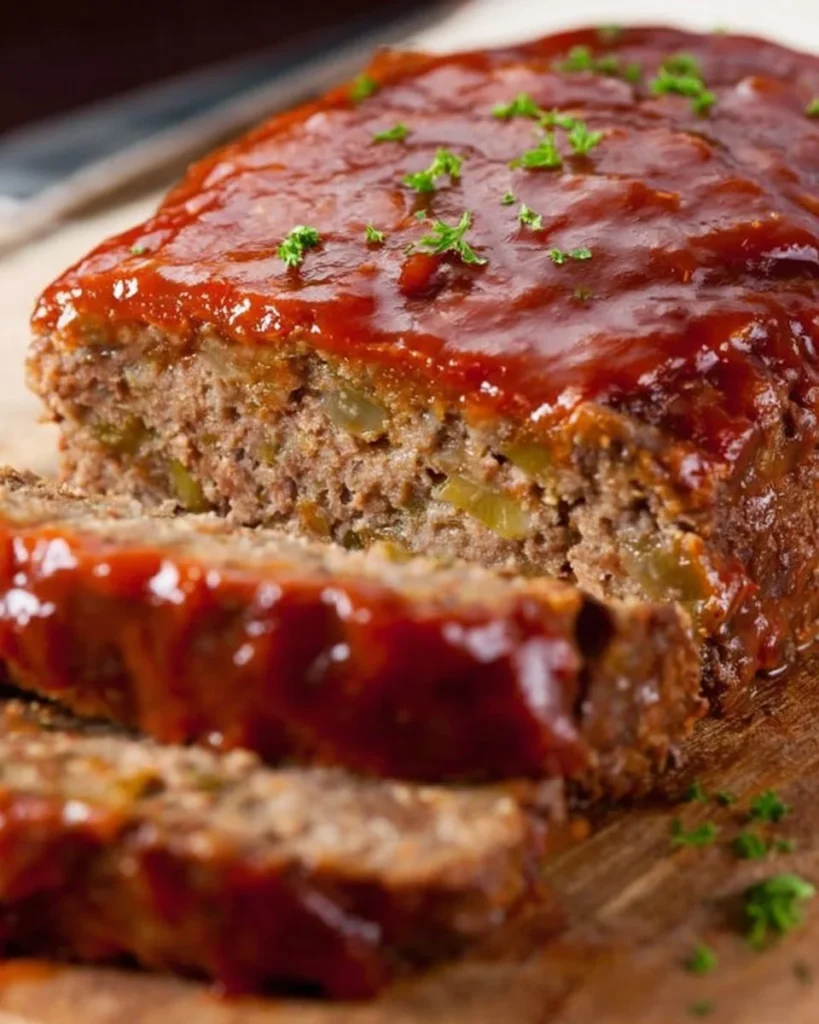 Delicious Cracker Barrel meatloaf served with sides