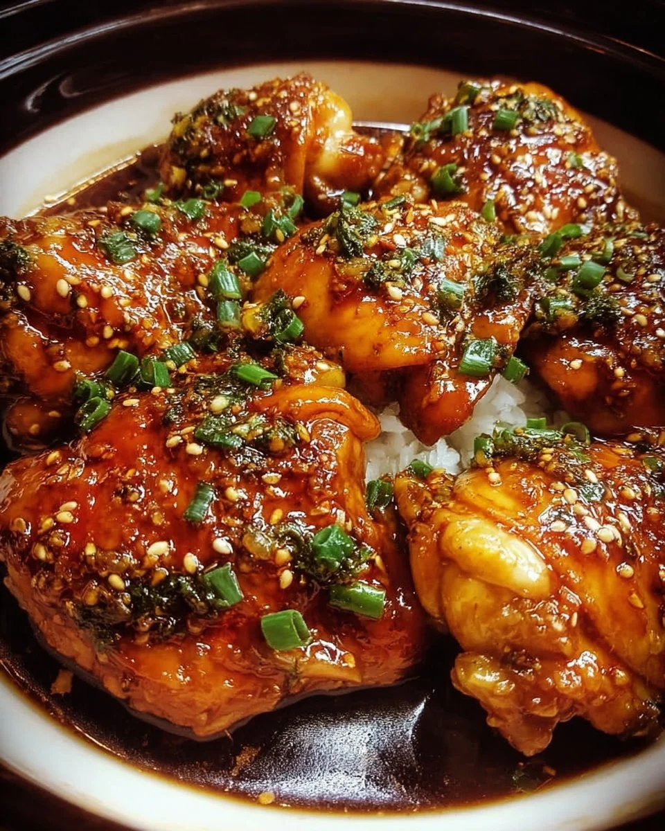 Crockpot Honey Garlic Chicken served with vegetables on a plate