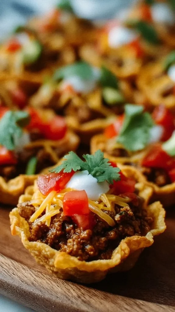 Crowd-pleasing taco ranch bites served on a platter ready for a party