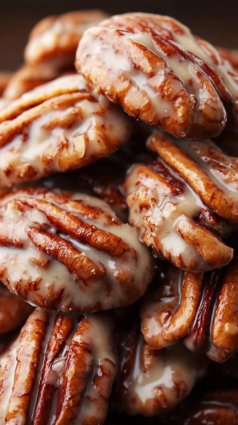 Bowl of delicious candied pecans ready to enjoy as a snack or dessert topping