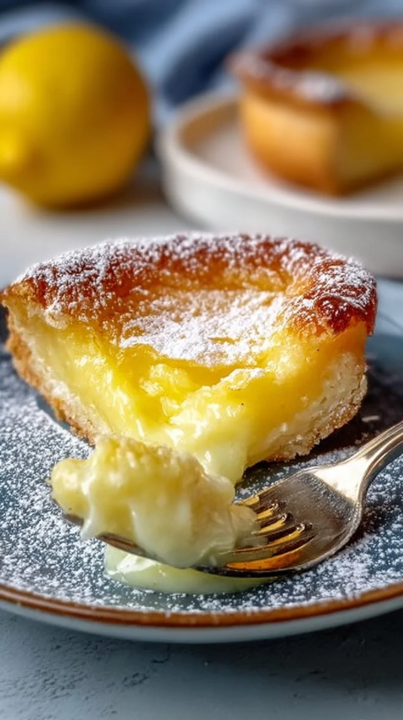 Easy Impossible Pie recipe for lemon dessert lovers with a delicious golden crust.