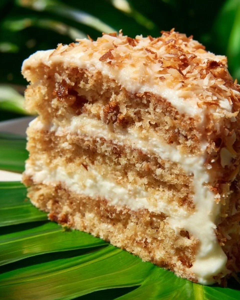 Hawaiian Wedding Cake with Whipped Cream Cheese Frosting ready for a wedding celebration.