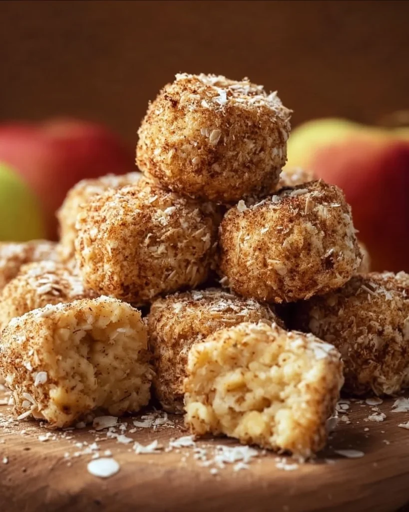 High protein apple bites snack with nutritious ingredients