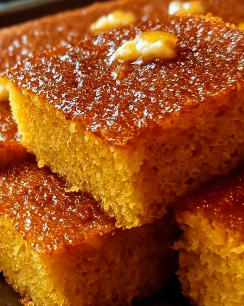 Delicious honey butter cornbread with sweet potatoes, a perfect side dish.