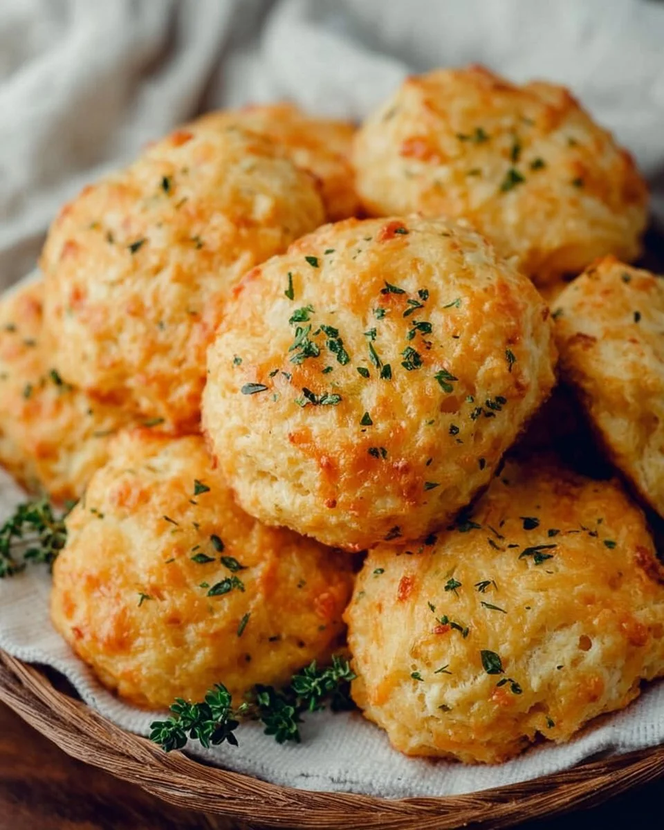 Plate of low carb cheddar biscuits fresh from the oven