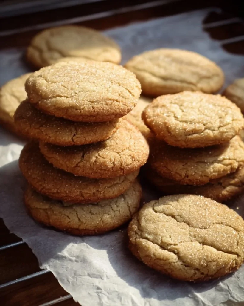 A plate of delicious maple brown sugar cookies with a golden crust.