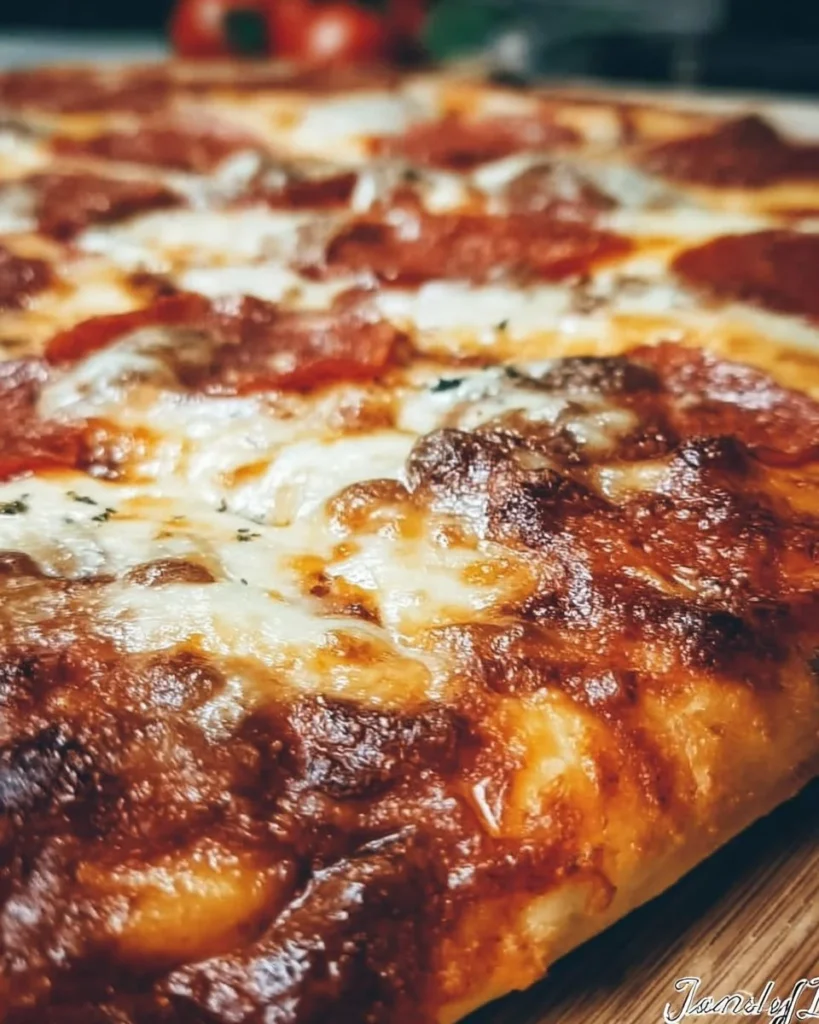 Delicious Pizza Burger Pie with melted cheese and fresh toppings