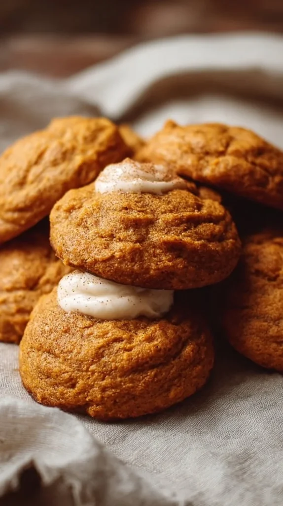 Soft pumpkin cookies that melt in your mouth, perfect for fall treats.