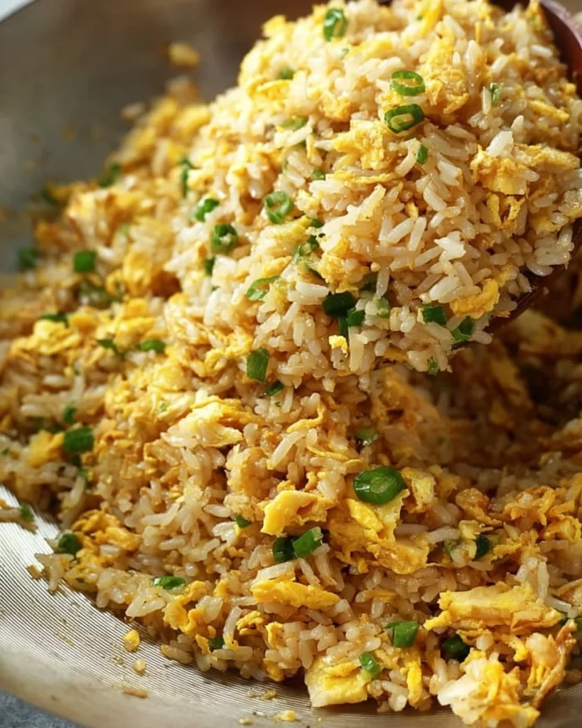 Quick and easy 10-minute Egg Fried Rice recipe.