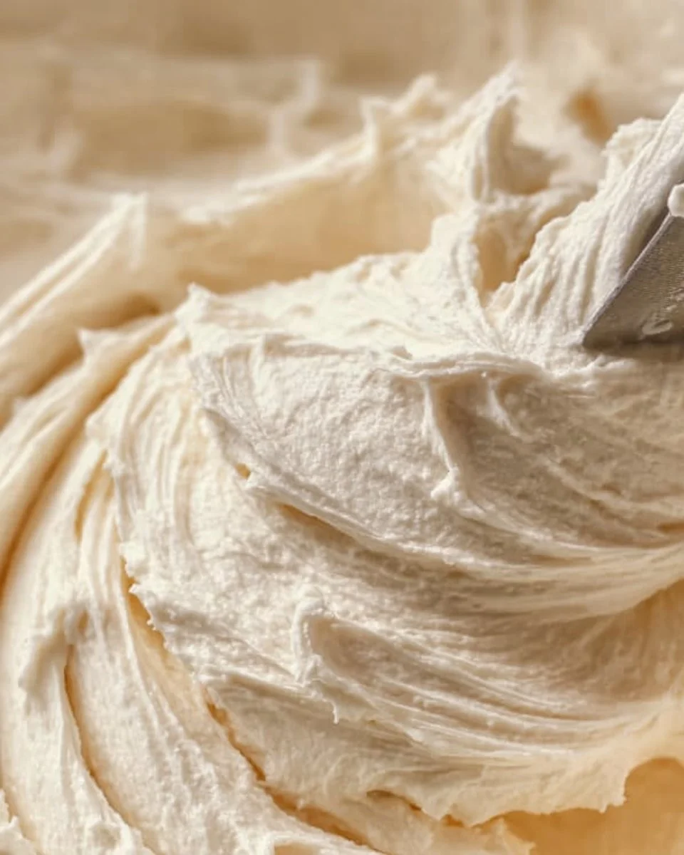 Delicious Almond Buttercream Frosting on a cake