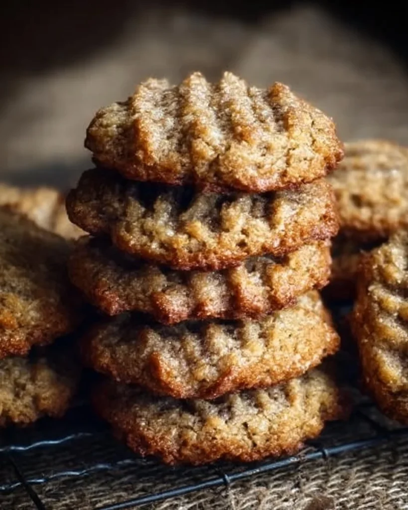 Homemade banana bread cookies on a cooling rack