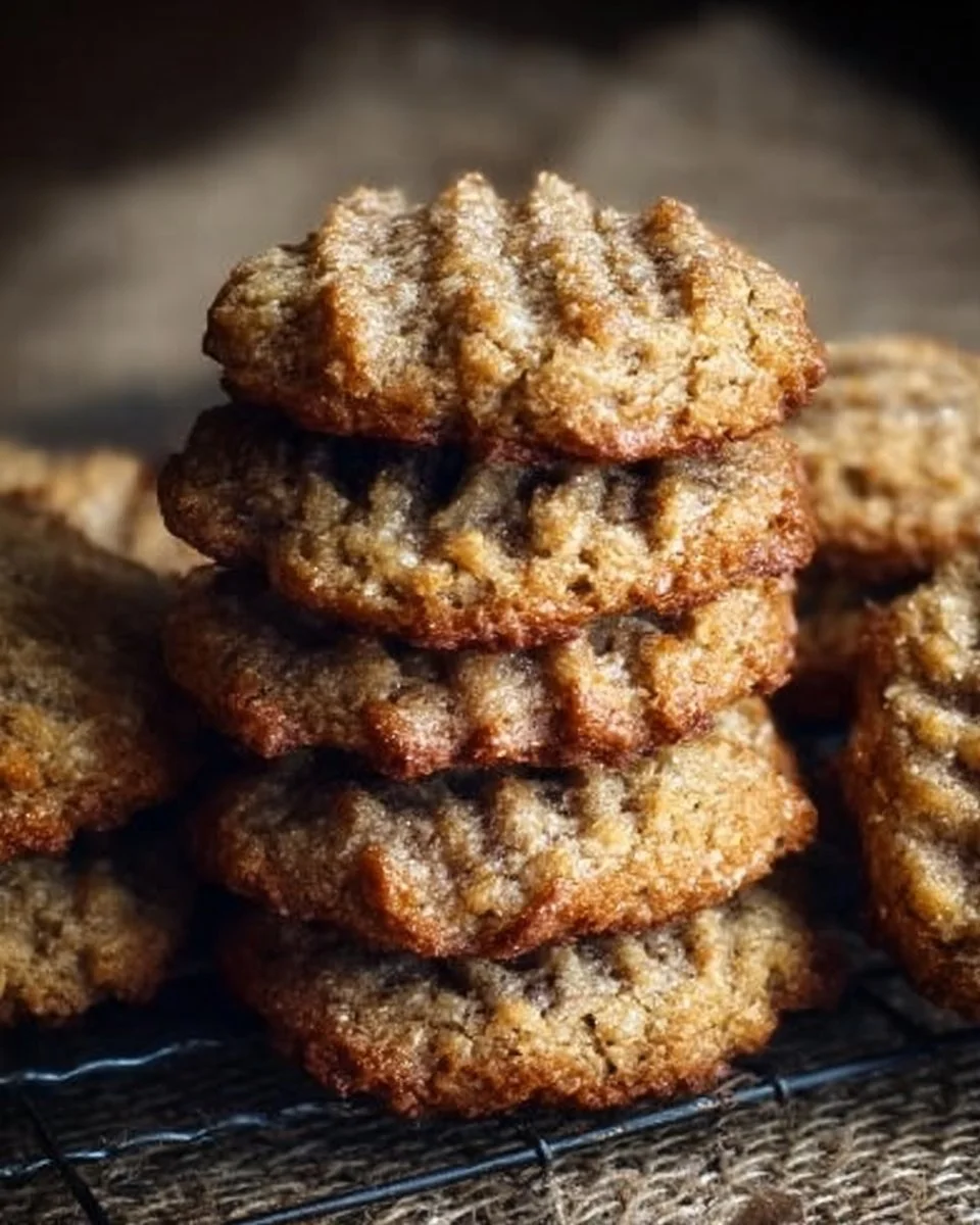 Homemade banana bread cookies on a cooling rack