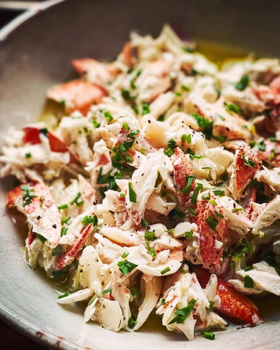 Delicious bowl of best crab salad with fresh ingredients