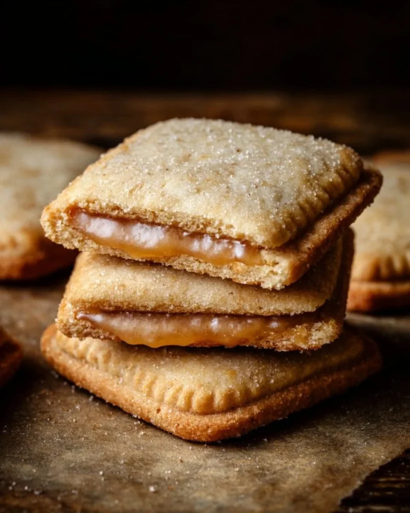 Delicious Brown Sugar Pop Tart Cookies on a plate with icing.