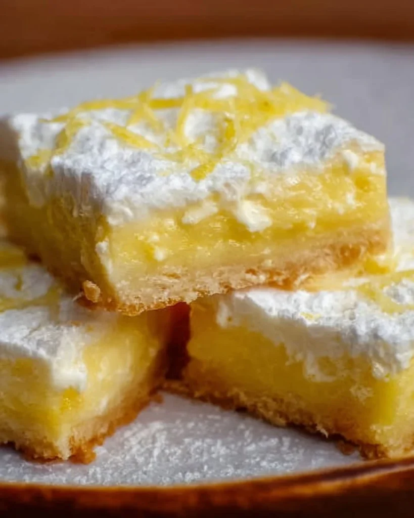 Delicious cream cheese lemon bars with a tangy lemon flavor