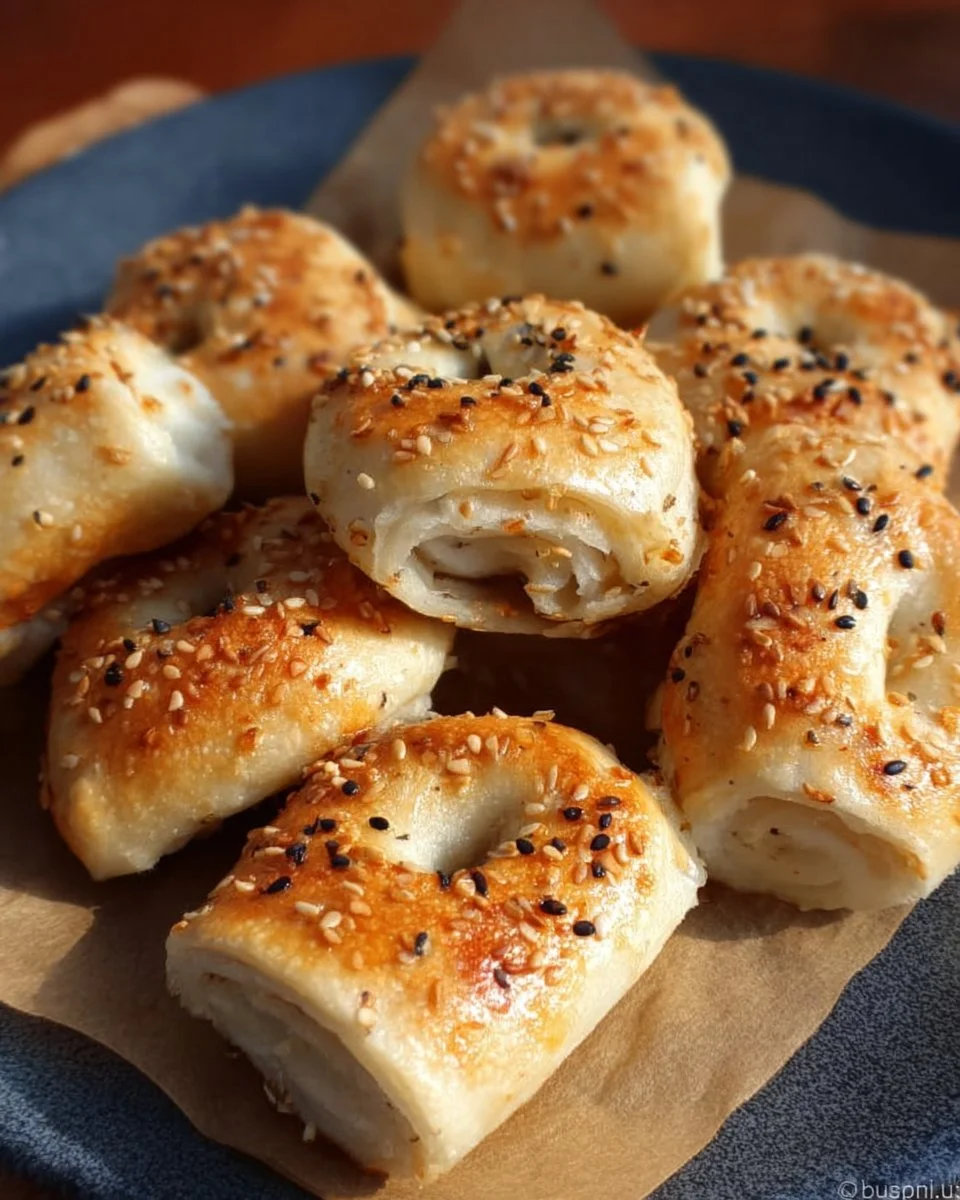 Plate of crispy Bagel Bites served as a tasty snack.