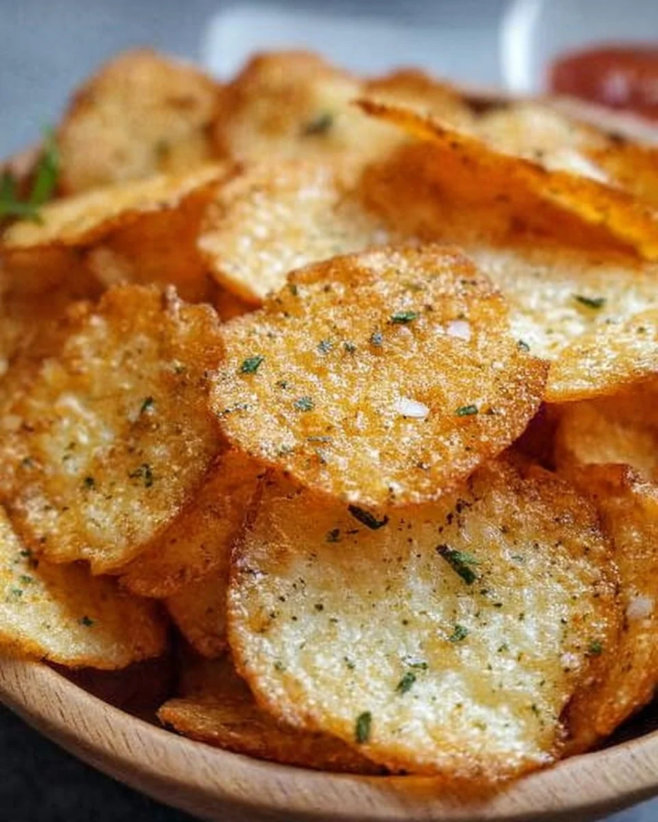 Crispy cottage cheese chips made in an air fryer, healthy snack option.