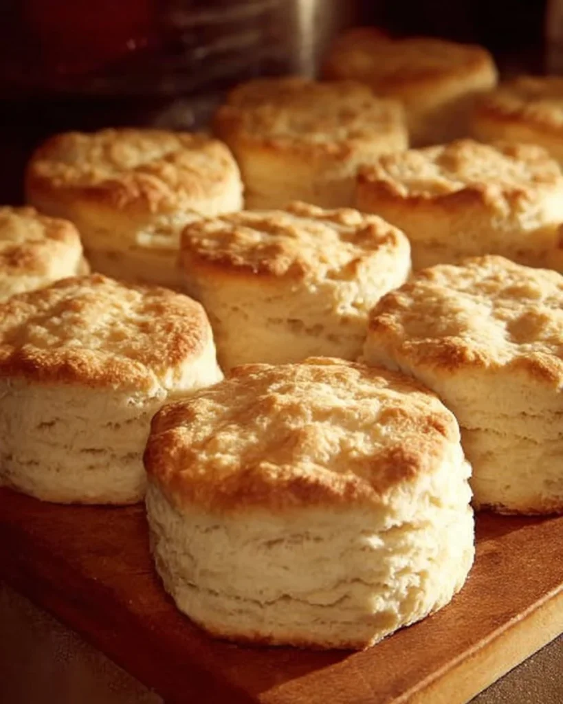 Freshly baked Grandma's biscuits served warm with butter.