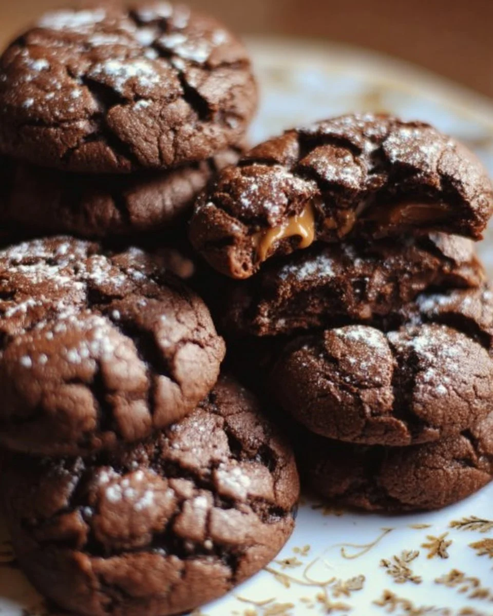 Delicious homemade Chocolate Peanut Butter Cookies inspired by Ina Garten's recipe.