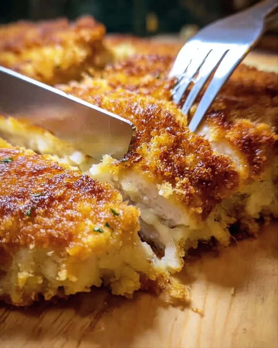 Delicious Longhorn Parmesan Crusted Chicken served with sides