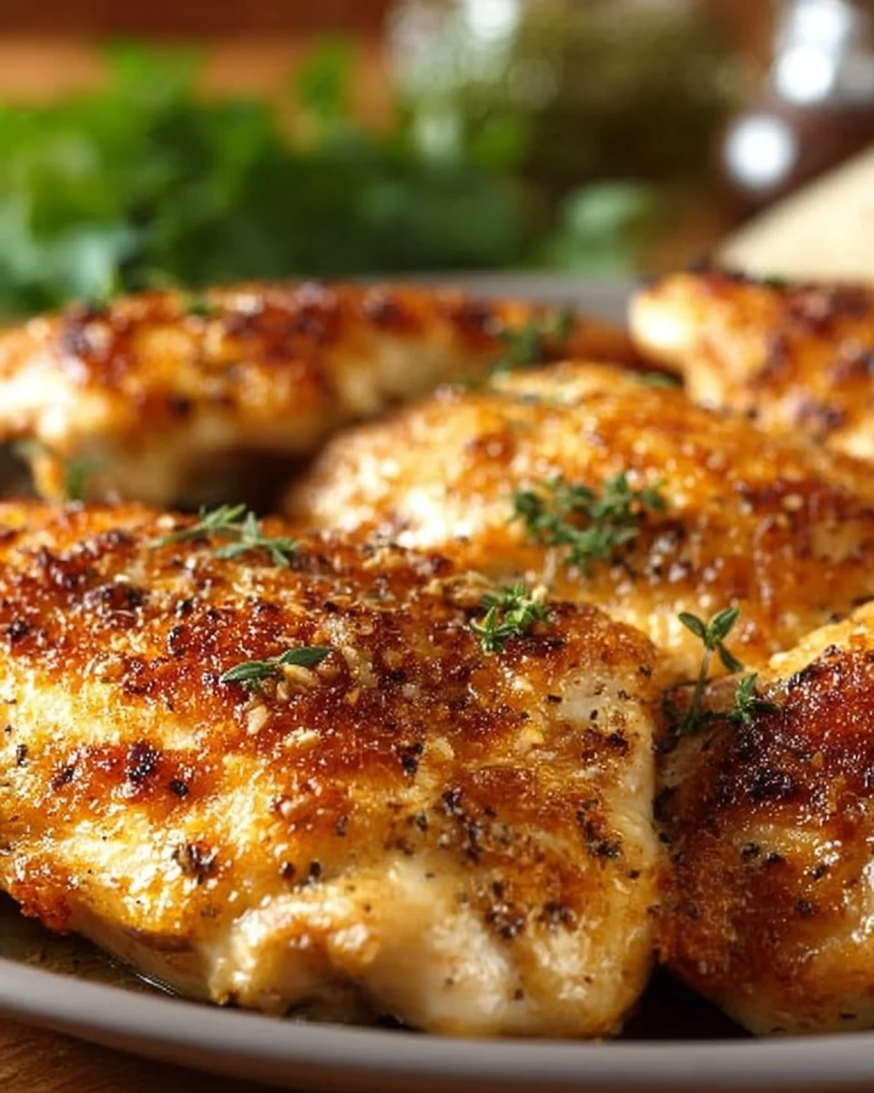Juicy and tender melt-in-your-mouth chicken breast served on a plate