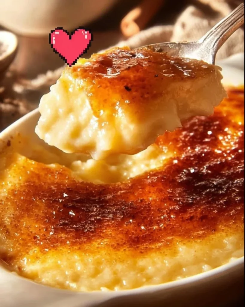 Bowl of Mom’s Old Fashioned Rice Pudding topped with cinnamon