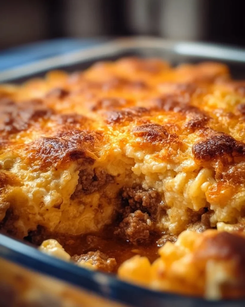 Delicious Poor Man's Husband Casserole in a cozy kitchen setting