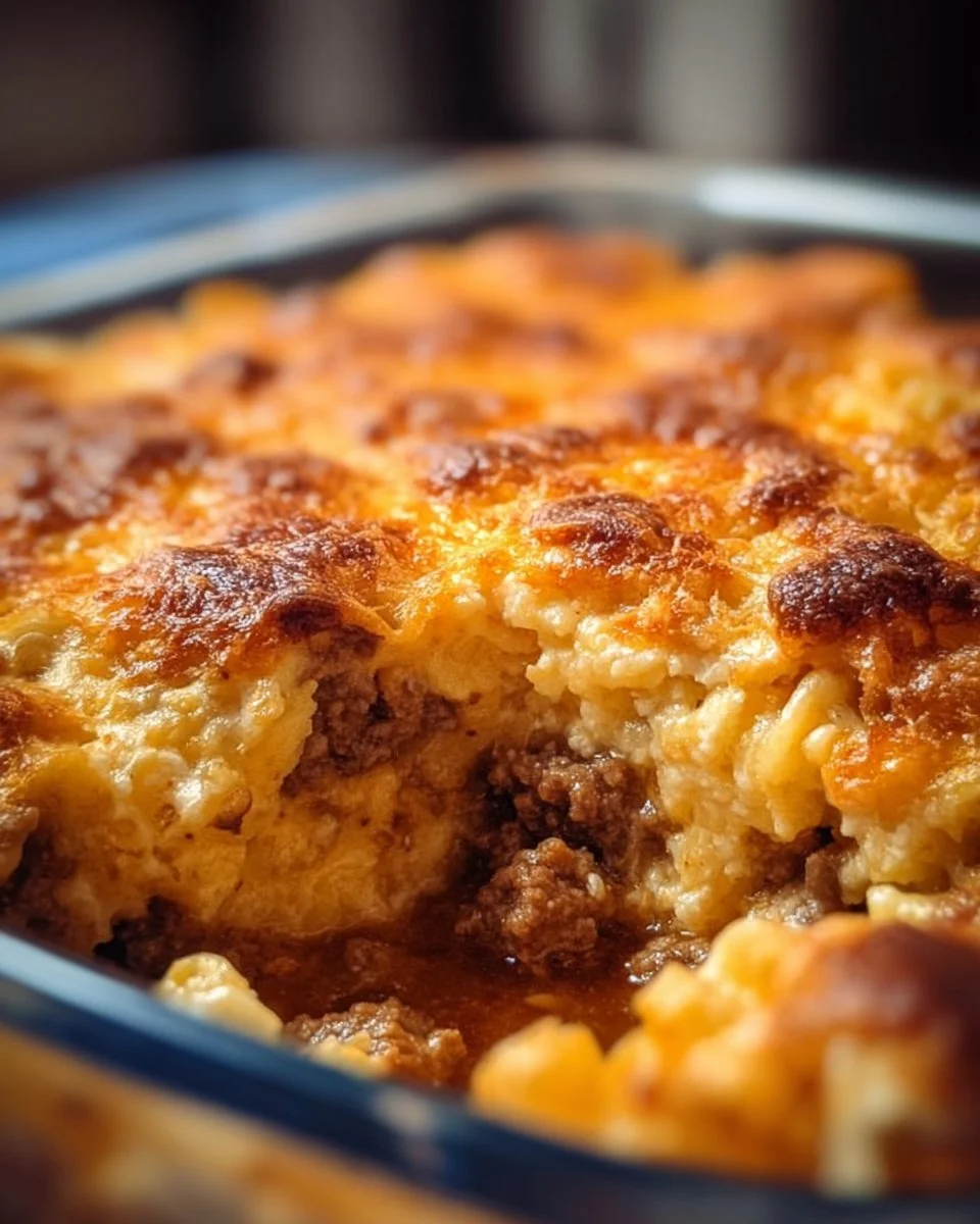 Delicious Poor Man's Husband Casserole in a cozy kitchen setting