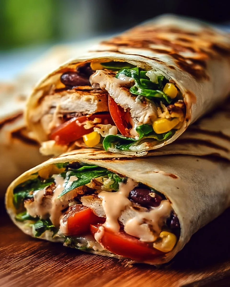 Delicious Southwest Chicken Wrap filled with fresh ingredients and bold flavors