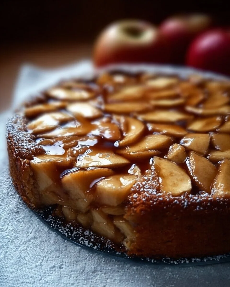 Delicious Swedish Apple Cake with fresh apples and a golden crust