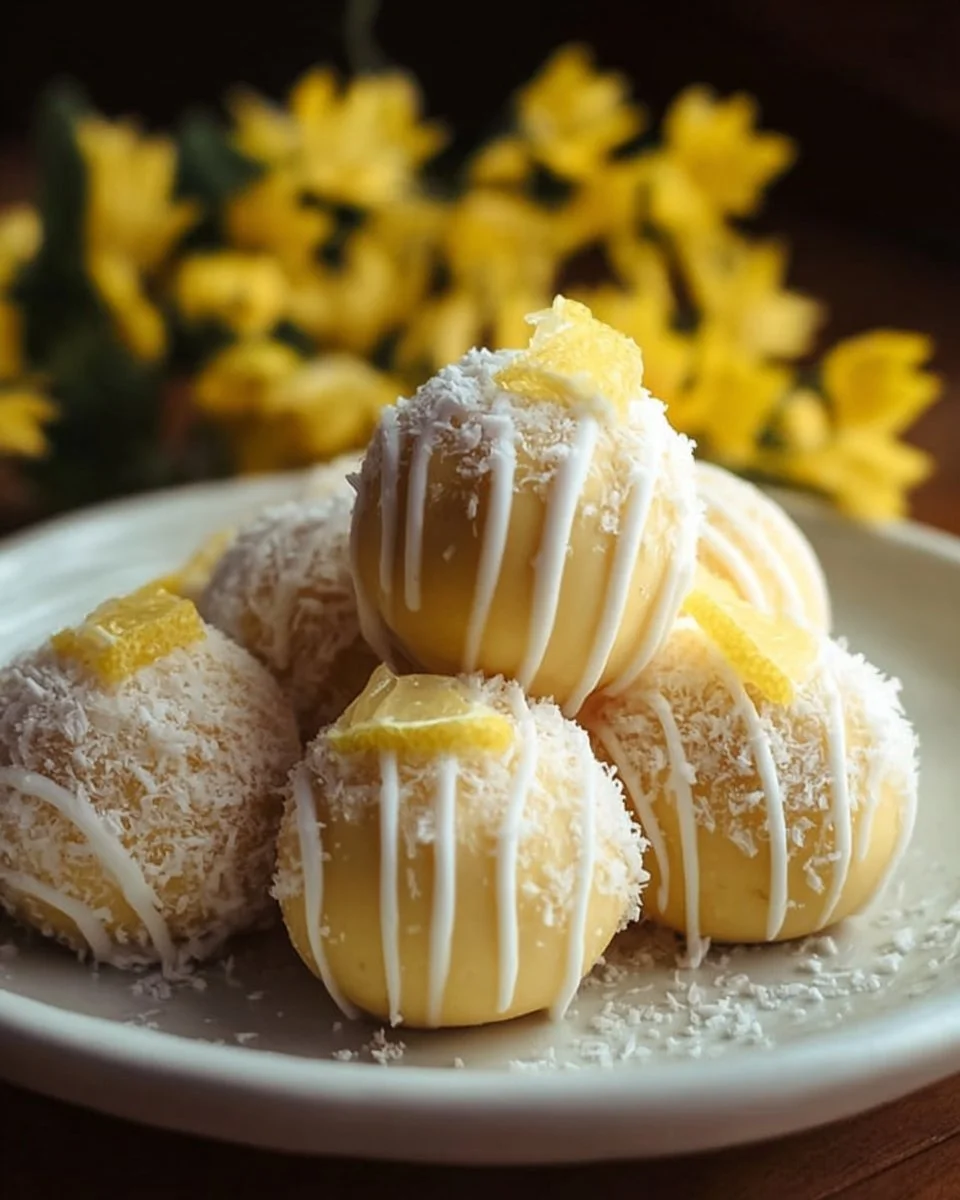 Three delicious lemon truffles made with three simple ingredients.