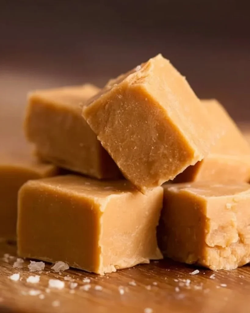 Delicious 3 Ingredient Peanut Butter Fudge on a white plate
