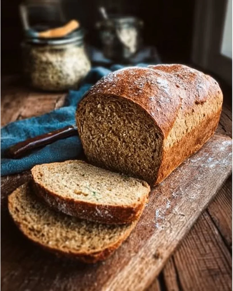 Freshly baked 100% whole wheat bread made with 6 healthy ingredients.