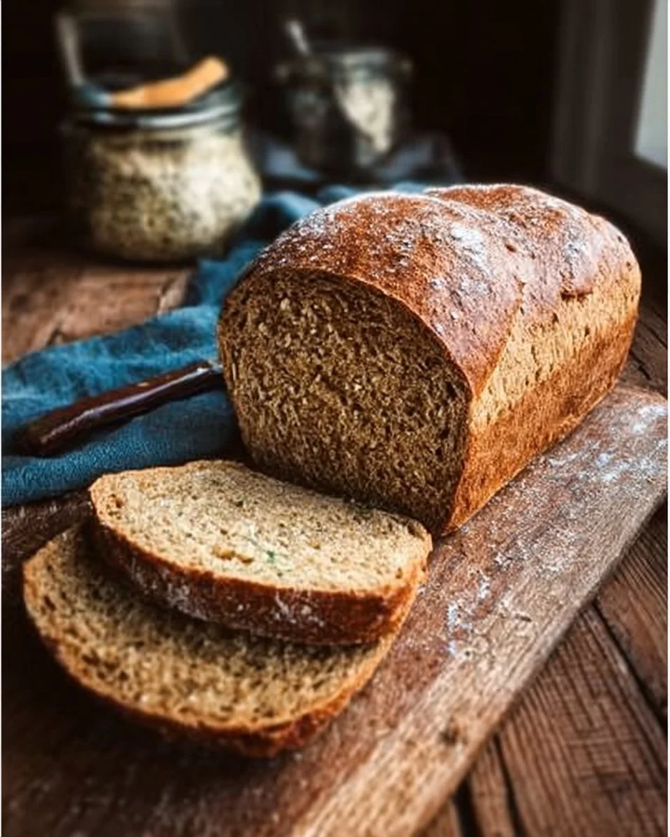 Freshly baked 100% whole wheat bread made with 6 healthy ingredients.