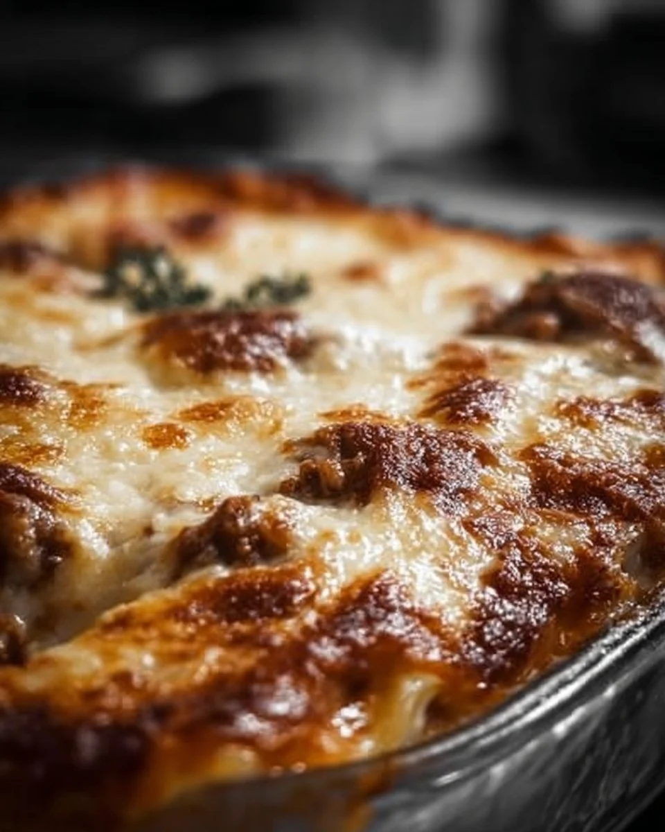 Delicious homemade lasagna served on a plate, showcasing layers of cheese and sauce.