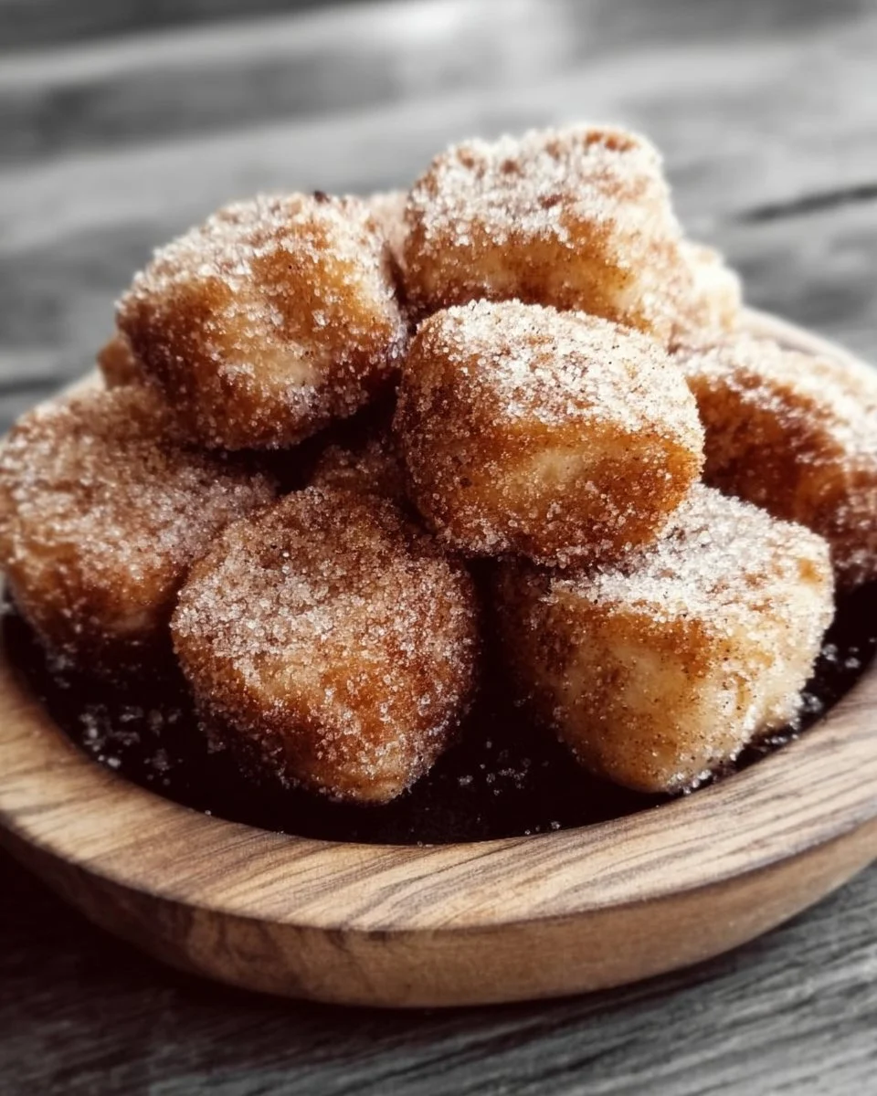 Delicious cinnamon sugar biscuit bites ready to be enjoyed
