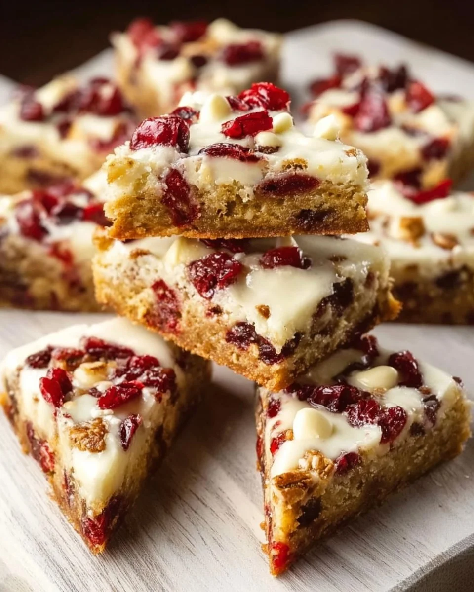 Homemade Cranberry Bliss Bars inspired by Starbucks recipe