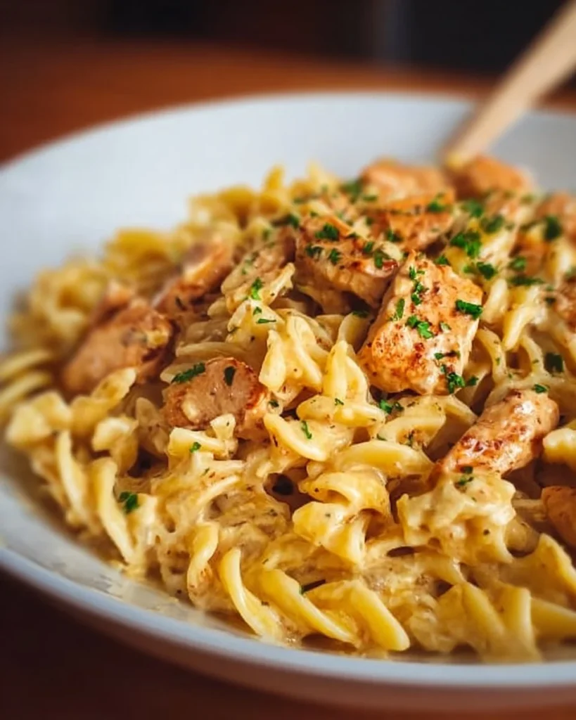 Creamy Cajun Chicken Pasta with vibrant vegetables and spices