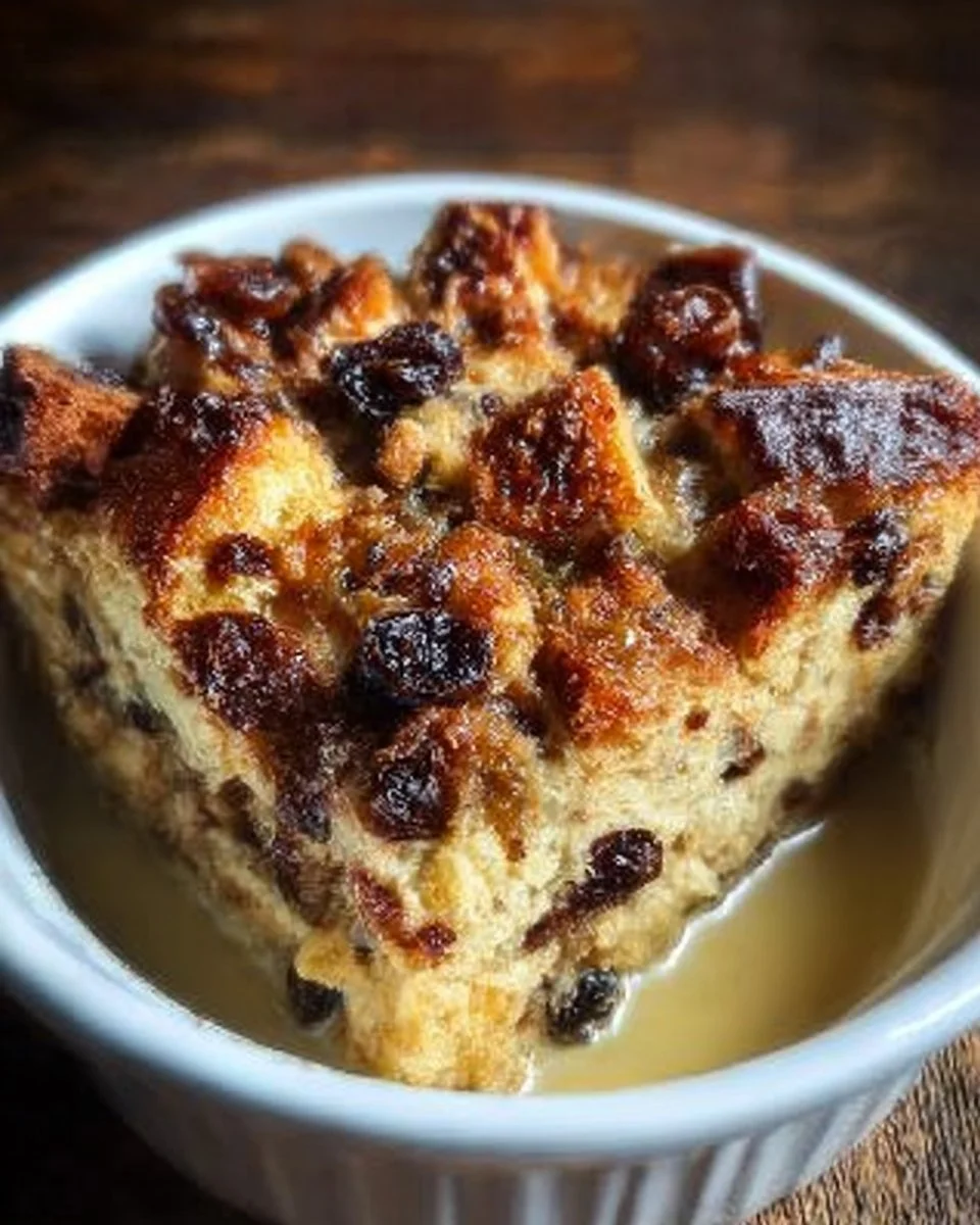 Healthy Classic New Orleans Bread Pudding made with wholesome ingredients