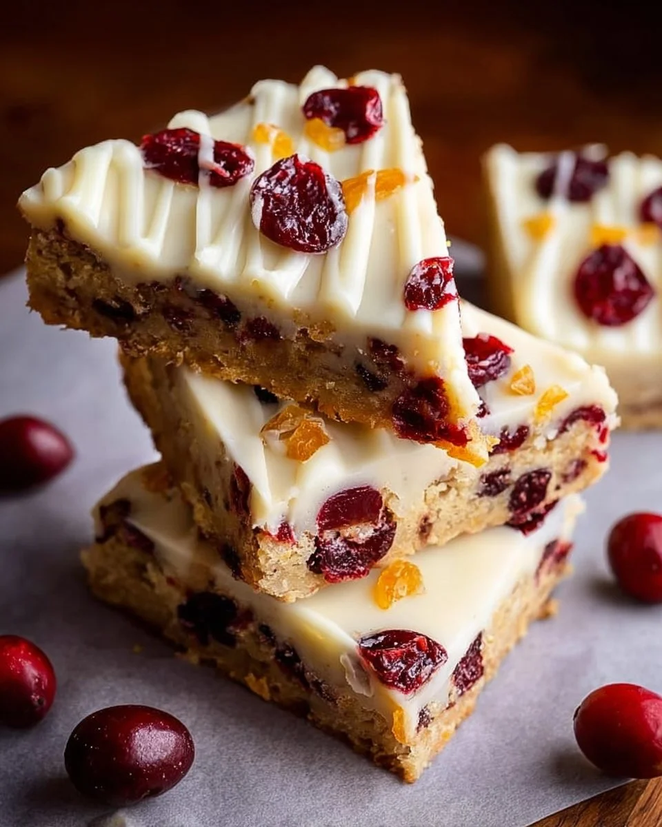 Homemade Cranberry Bliss Bars inspired by Starbucks recipe