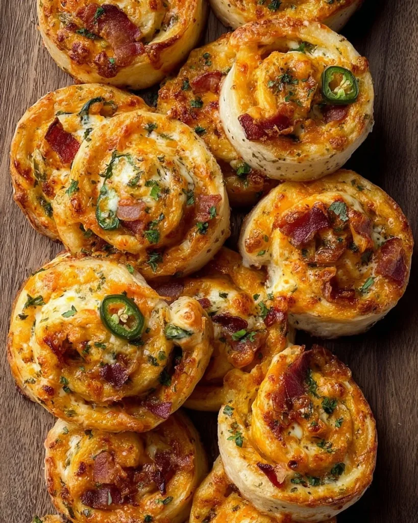 Delicious Jalapeno Popper Pinwheels ready to serve